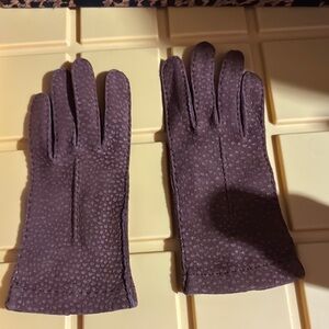 Cole Haan Plum Dotted Gloves